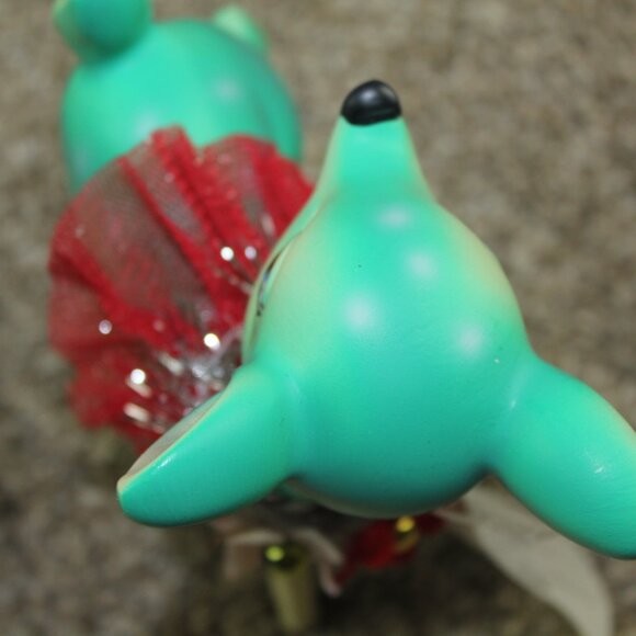 Hobby Lobby Teal Deer Retro Figurine Holiday Christmas Decor Reindeer 6" NWT - Picture 6 of 6